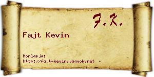 Fajt Kevin névjegykártya